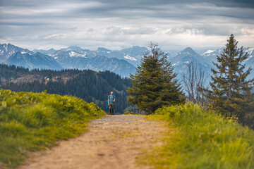 Germany, Bavaria, Allgaeu, mountain view at Riedberger Horn