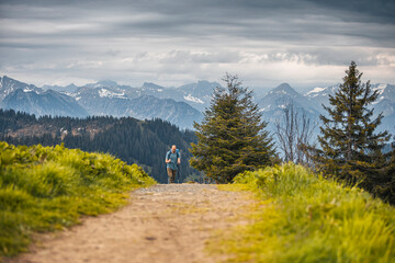 Germany, Bavaria, Allgaeu, mountain view at Riedberger Horn