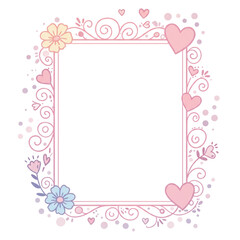 pink floral frame
