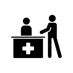 Icon a hospitalization, isolated against a clean background.