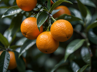 oranges  growing  on tree