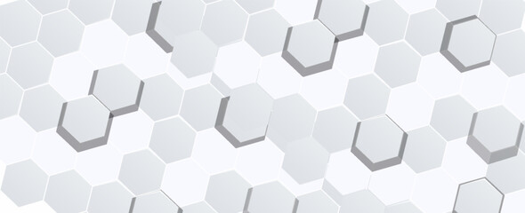 Dark Hexagonal Pattern with Subtle Gradient and 3D Depth Effect. modern white backgrpund aesthetic