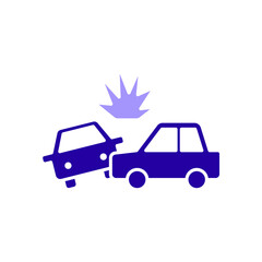 Icon a accident, isolated against a clean background.