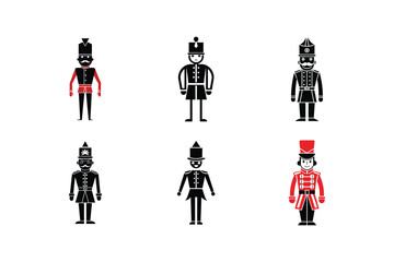 Nutcracker Soldier Vector Set