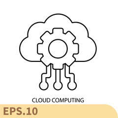 cloud computing icons  symbol vector elements for infographic web