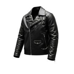 black leather jacket