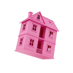 toy house isolated on white
