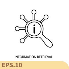 information retrieval icons  symbol vector elements for infographic web
