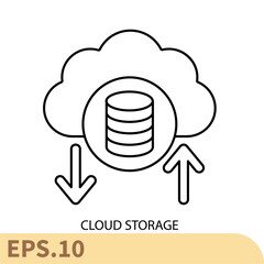 cloud storage icons  symbol vector elements for infographic web