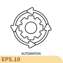 automation icons  symbol vector elements for infographic web