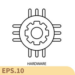 hardware icons  symbol vector elements for infographic web
