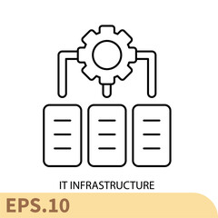 it infrastructure  icons  symbol vector elements for infographic web