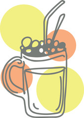 Coffee drawing, engraving, ink, line art, vector	