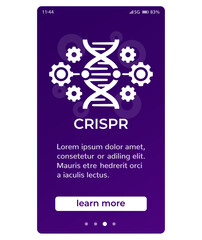CRISPR, dna editing banner design with icon