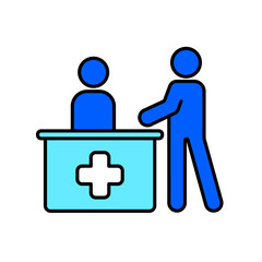 Icon a hospitalization, isolated against a clean background.