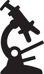 microscope silhouette vector illustration
