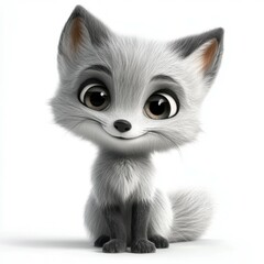 An Absolutely Adorable Little Arctic Fox Character Full of Cuteness