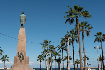 .Monument of Egyptian revolutionary statesman Saad Zaghloul pasha with statues of Egyptian queens...