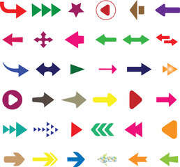 Colorful arrow icon. Arrow icon. Mega set of vector arrows. Black vector arrows collection. Cursor. Arrow vector icon. Modern simple arrows. arrows