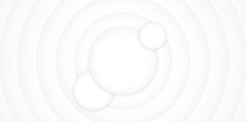 Modern abstract white background with circular layers. Abstract futuristic white background with circle. 