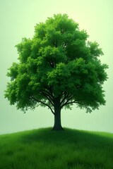 green tree isolated on white background
