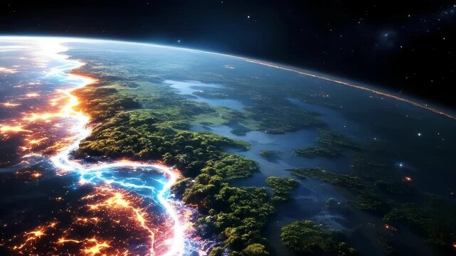 Earth's Radiant Beauty: A Celestial View