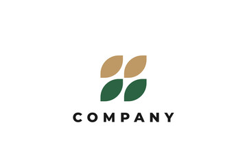 four leaf stack up minimal abstract business logo