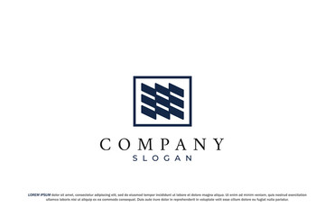 modern abstract flag connection insurance logo