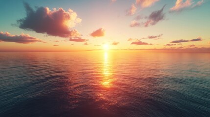 Obraz premium Sunset over calm water