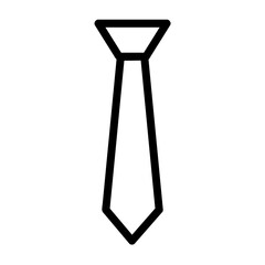 tie icon with black color outline style