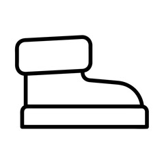 snow boots icon with black color outline style
