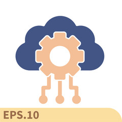cloud computing icons  symbol vector elements for infographic web