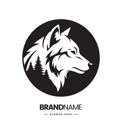 wolf head vector