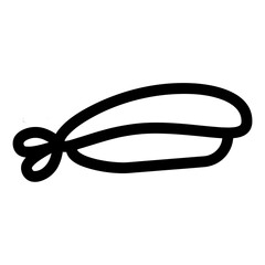 Naklejka premium sushi icon with black color outline style