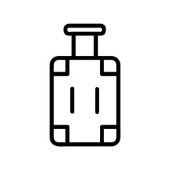 suitcase icon with black outline style