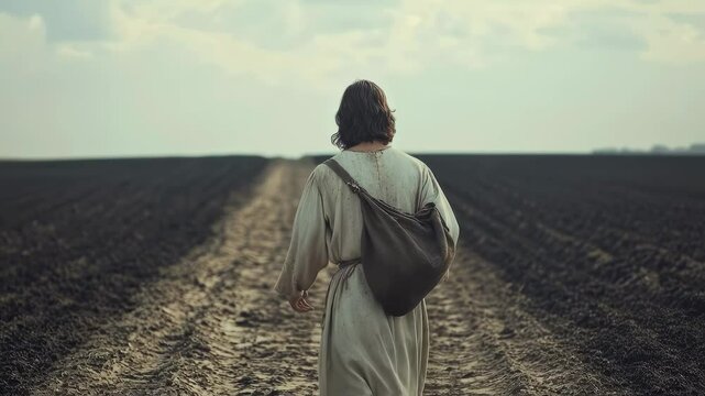 A sower went out to sow. The video can be used to illustrate the Gospel parables.