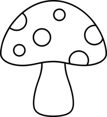 mushroom cartoon line art