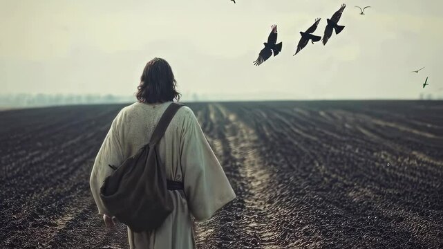 A sower went out to sow. The video can be used to illustrate the Gospel parables.