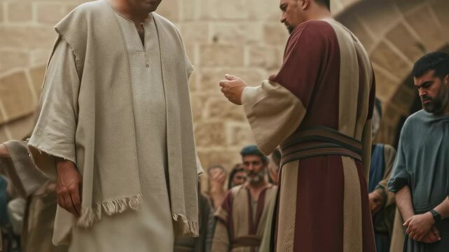 Woman and Christ, Apostle, Biblical Times. Video can be used for Christian publications of various Bible stories