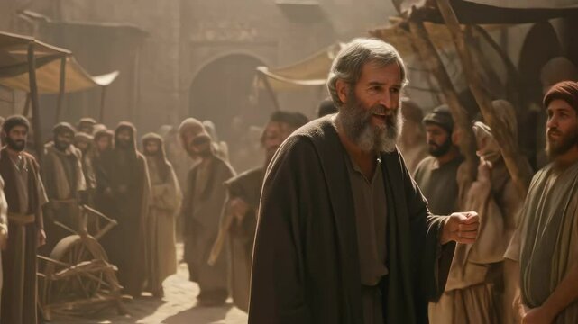 The Apostle preaches about the Resurrection of Jesus Christ, Repentance, Judea, Jerusalem.	