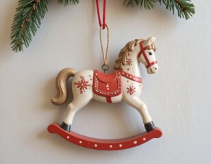 レトロ可愛い木馬のオーナメント