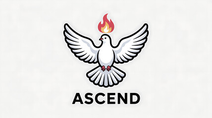 Fototapeta premium Pentecost background Holy Spirit Dove Ascending