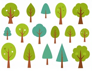 色々な気のイラストセットCustom AI Model