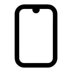 handphone icon with black color outline style