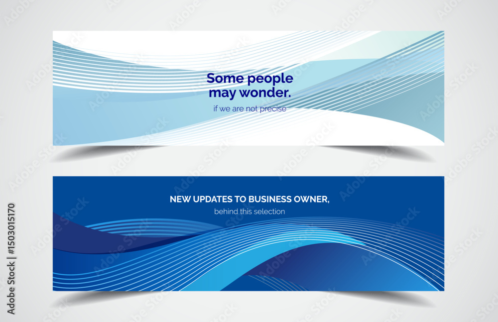 Sticker set of modern design - vector web banners design background or header templates, horizontal advertis