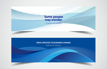 Naklejka premium Set of modern design - Vector web banners design background or header templates, horizontal advertising business banner.