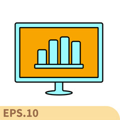 data analytics icons  symbol vector elements for infographic web