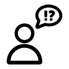 user icon with visual ensure with black outline style