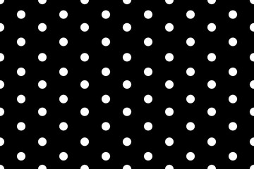 seamless black and white polka dots pattern