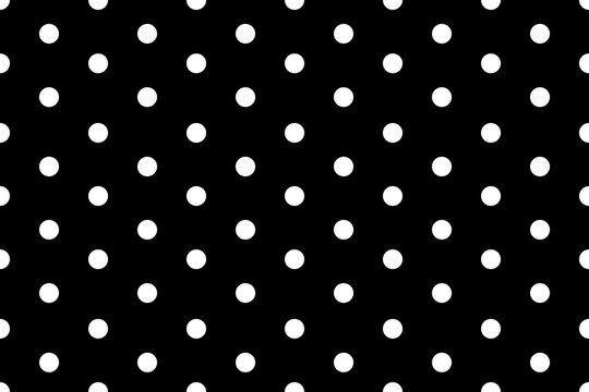 seamless black and white polka dots pattern